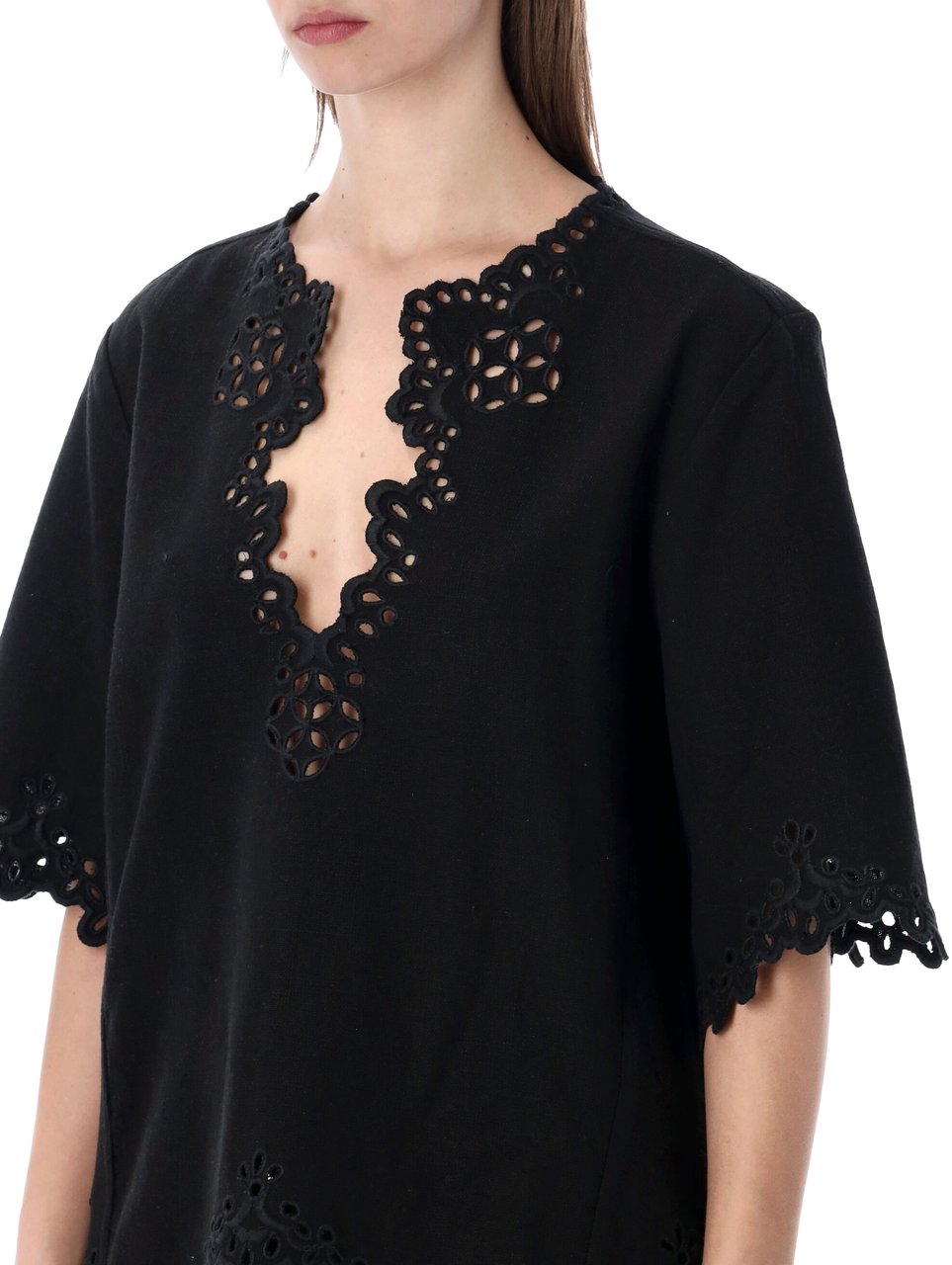 Isabel Marant Marant Étoile Shana openwork top Zwart