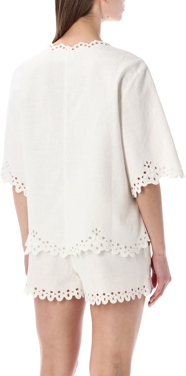 Isabel Marant Marant Étoile Shana openwork top Wit