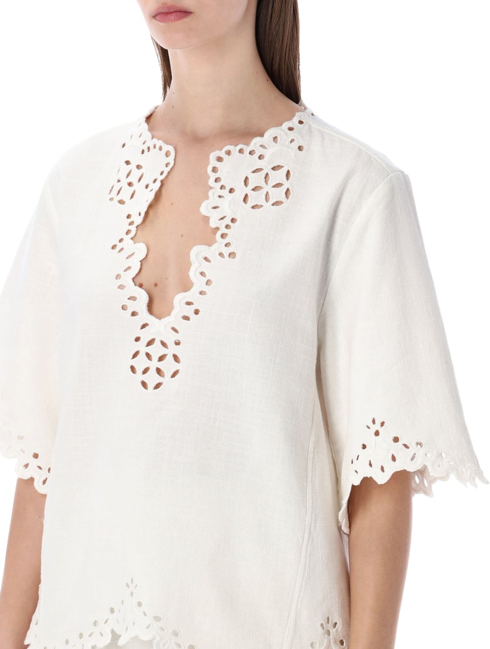 Isabel Marant Marant Étoile Shana openwork top Wit