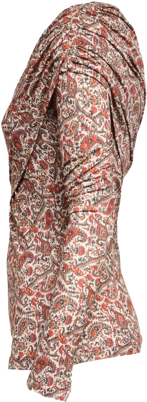 Isabel Marant Top Dressi In Soft Printed Jersey Rood