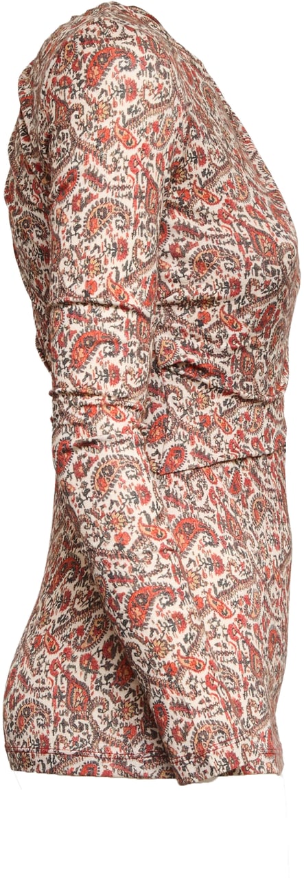 Isabel Marant Top Dressi In Soft Printed Jersey Rood