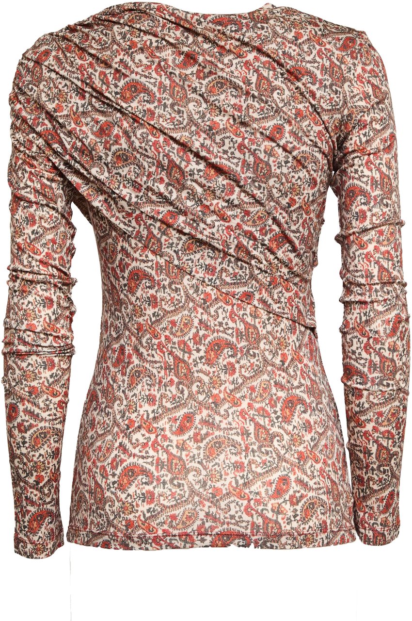 Isabel Marant Top Dressi In Soft Printed Jersey Rood