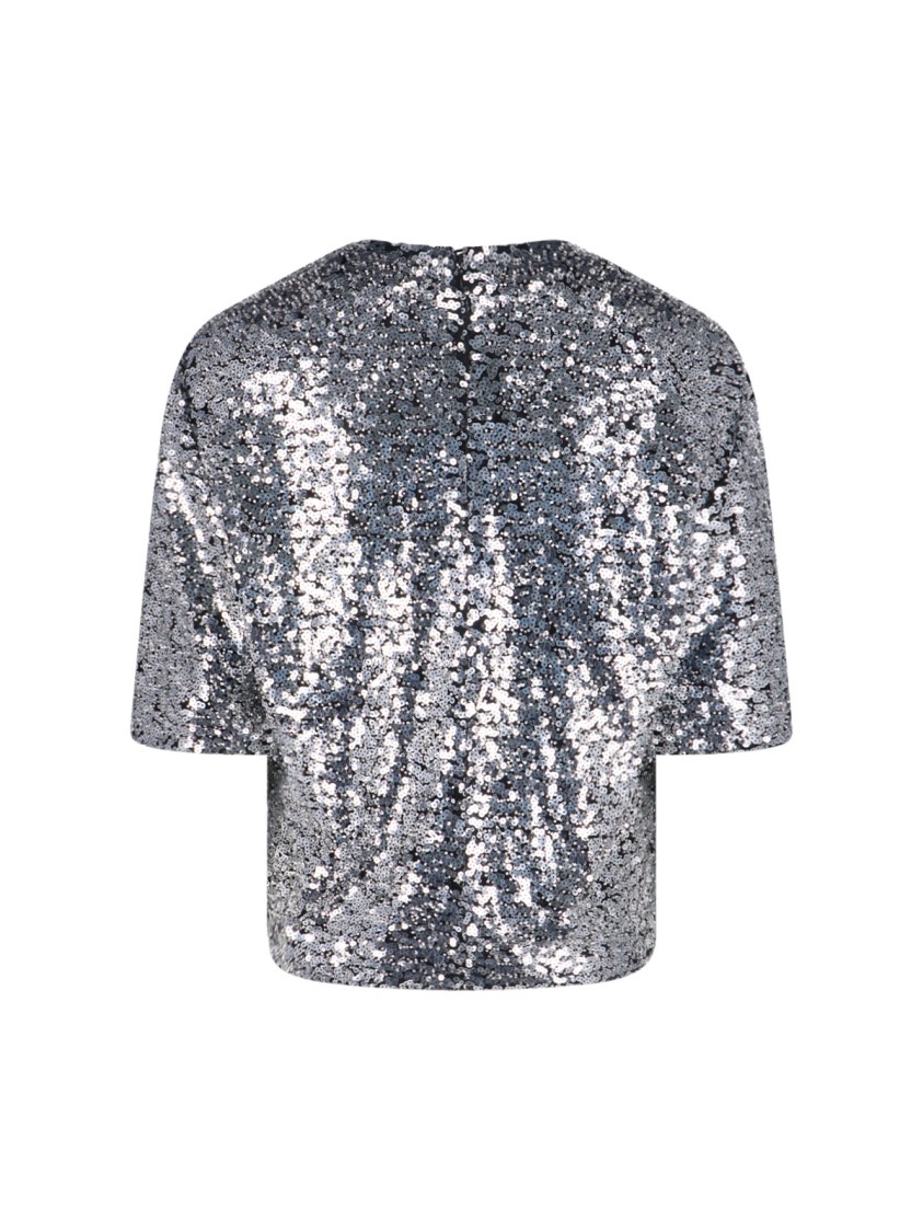 Isabel Marant Sleek Silver Top With Minimalist Design And Modern Silhouette Zilver