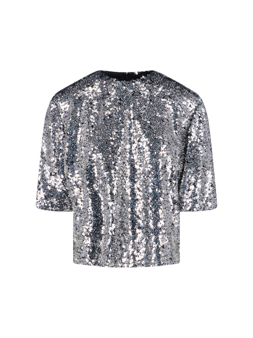 Isabel Marant Sleek Silver Top With Minimalist Design And Modern Silhouette Zilver