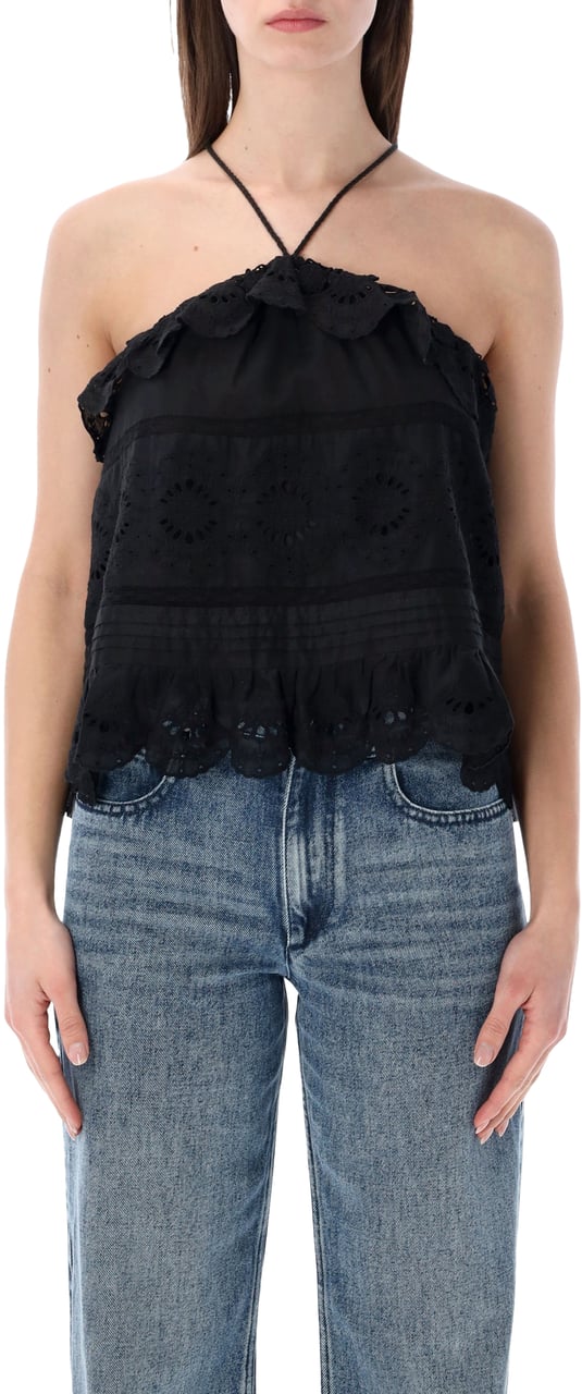 Isabel Marant Marant Étoile Prisha lace top Zwart