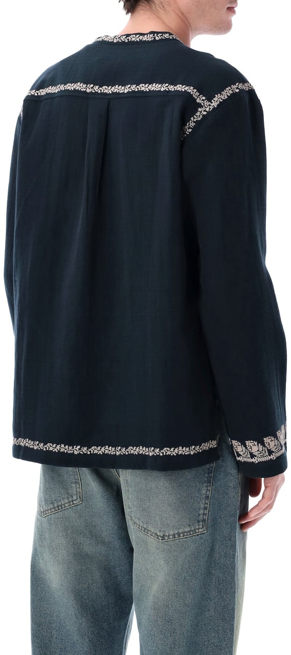 Isabel Marant Marant Cizalie embroidered cotton blouse Zwart