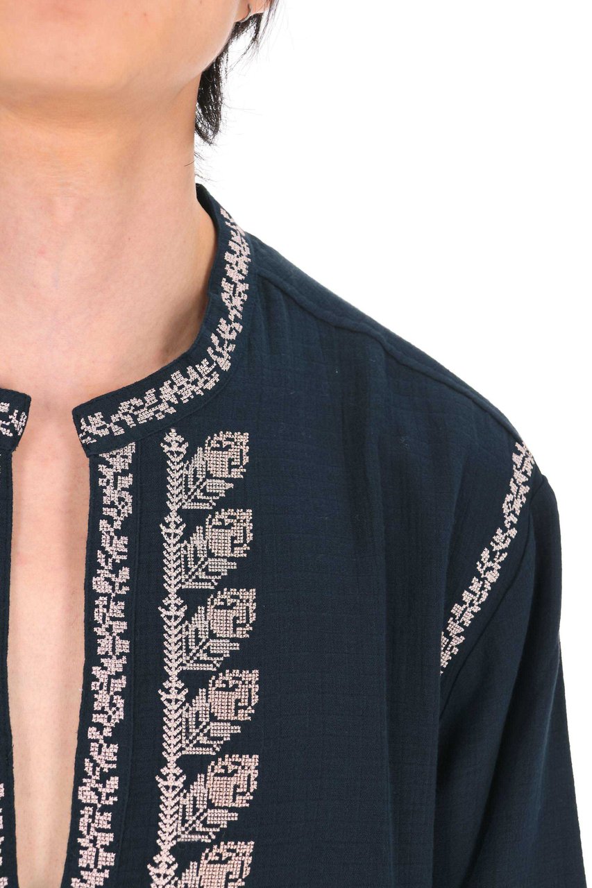 Isabel Marant Cizalie Embroidered Cotton Gauze Bohemian Blouse Zwart
