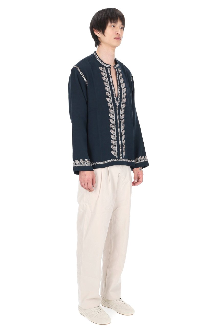 Isabel Marant Cizalie Embroidered Cotton Gauze Bohemian Blouse Zwart
