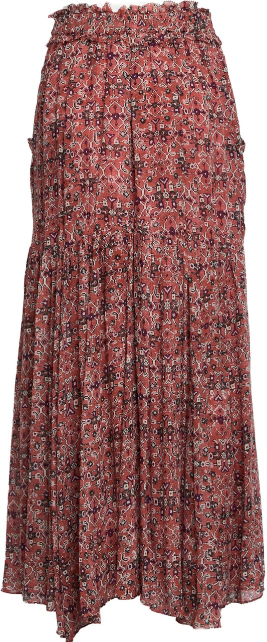 Isabel Marant Gonna Lunga Besma In Crêpe Stampato Rood