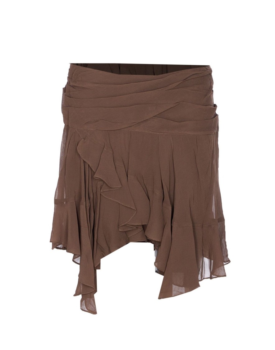 Isabel Marant Vibrant Green Skirt With Minimalistic Silhouette Bruin