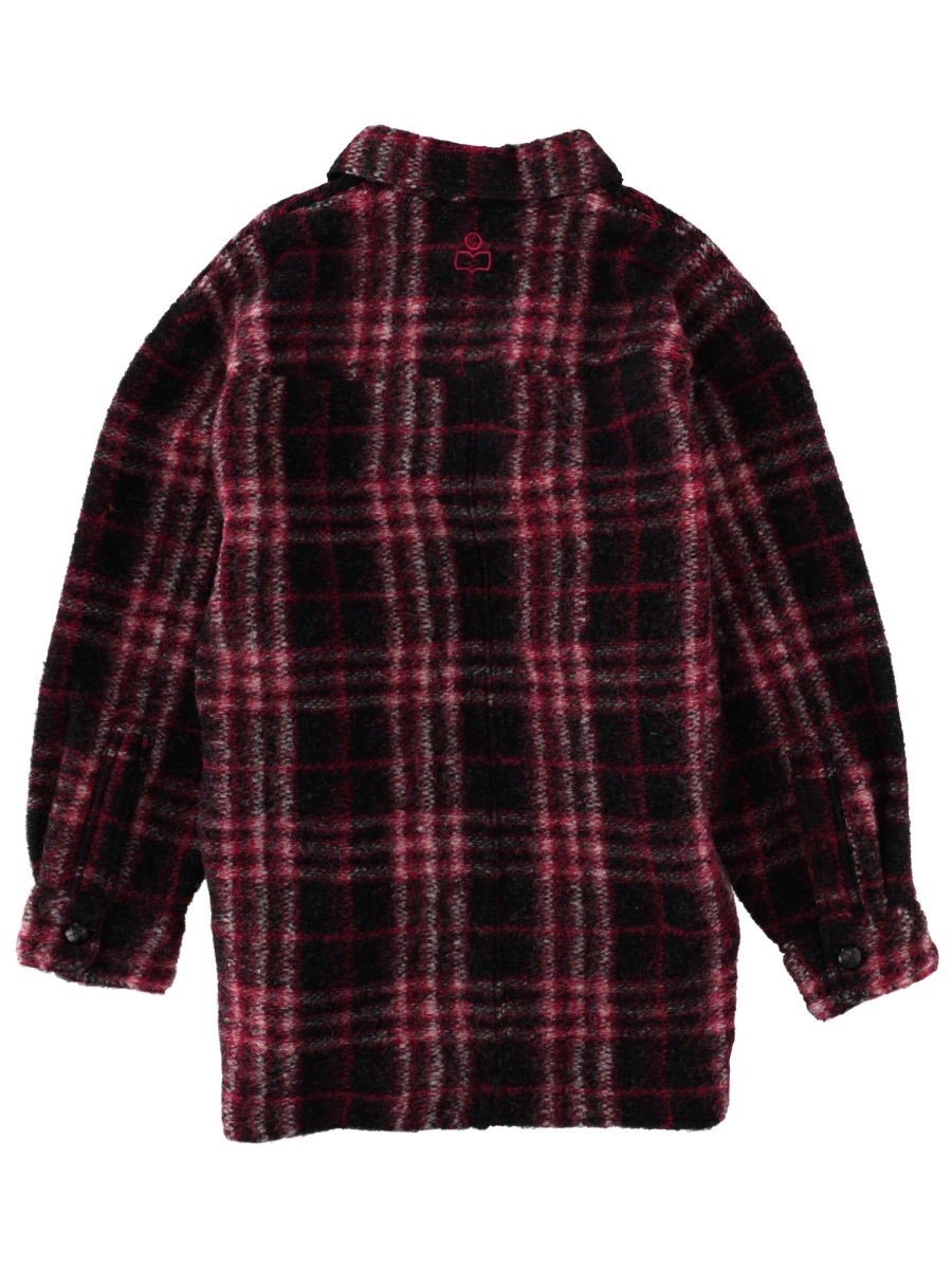 Isabel Marant Harveli Plaid Wool Blend Shirt Zwart