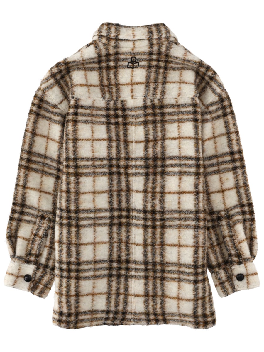 Isabel Marant Harveli Plaid Rounded Hem Shirt Grijs
