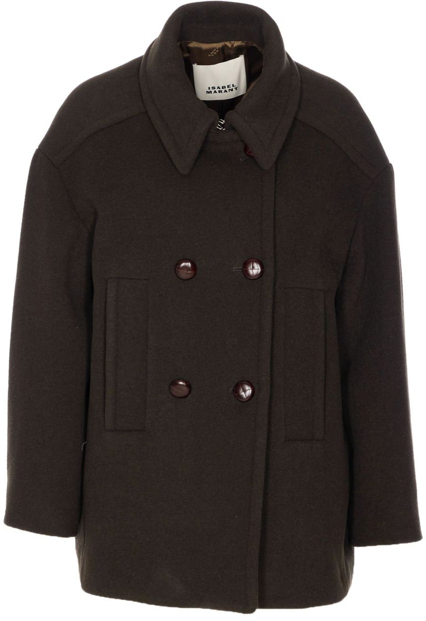 Isabel Marant Coats Dark Khaki Bruin