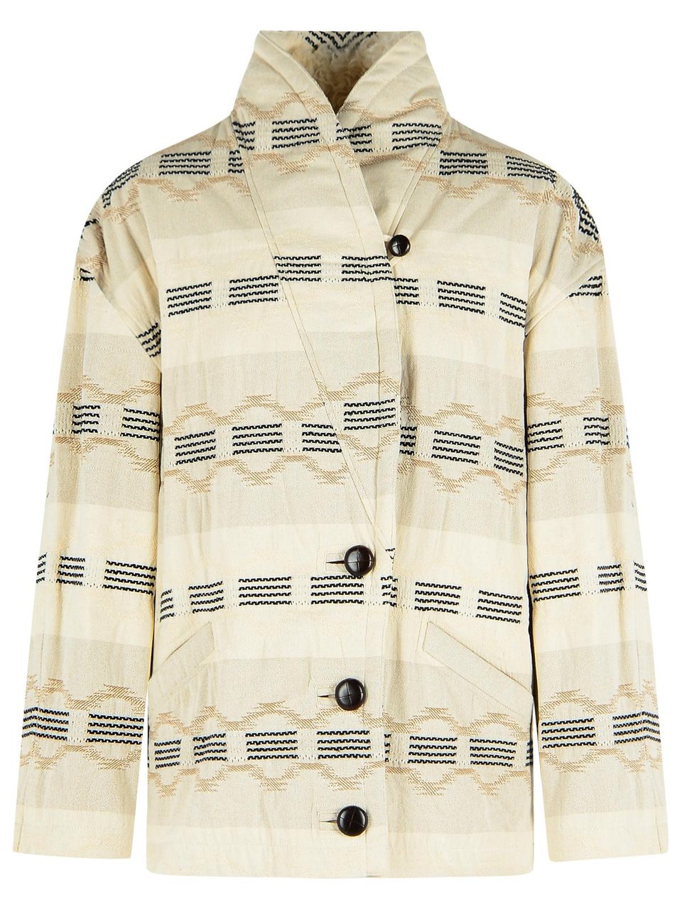Isabel Marant 'Quayla' Beige Cotton Blend Jacket Wit