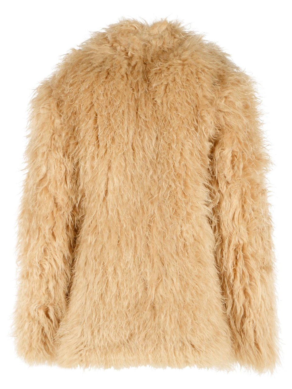 Isabel Marant 'Mylae' Beige Polyester Fur Coat Bruin