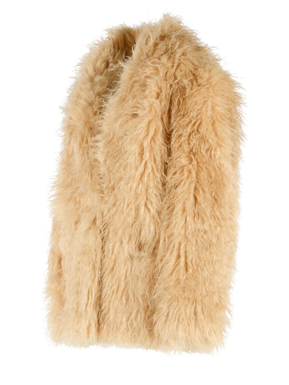Isabel Marant 'Mylae' Beige Polyester Fur Coat Bruin