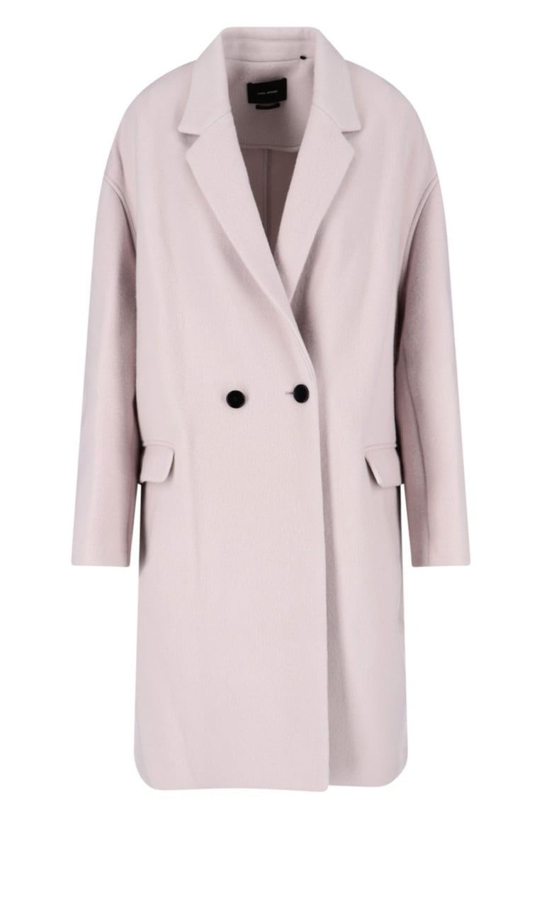 Isabel Marant Boxy Pink Jacket With Double-Breasted Front Roze