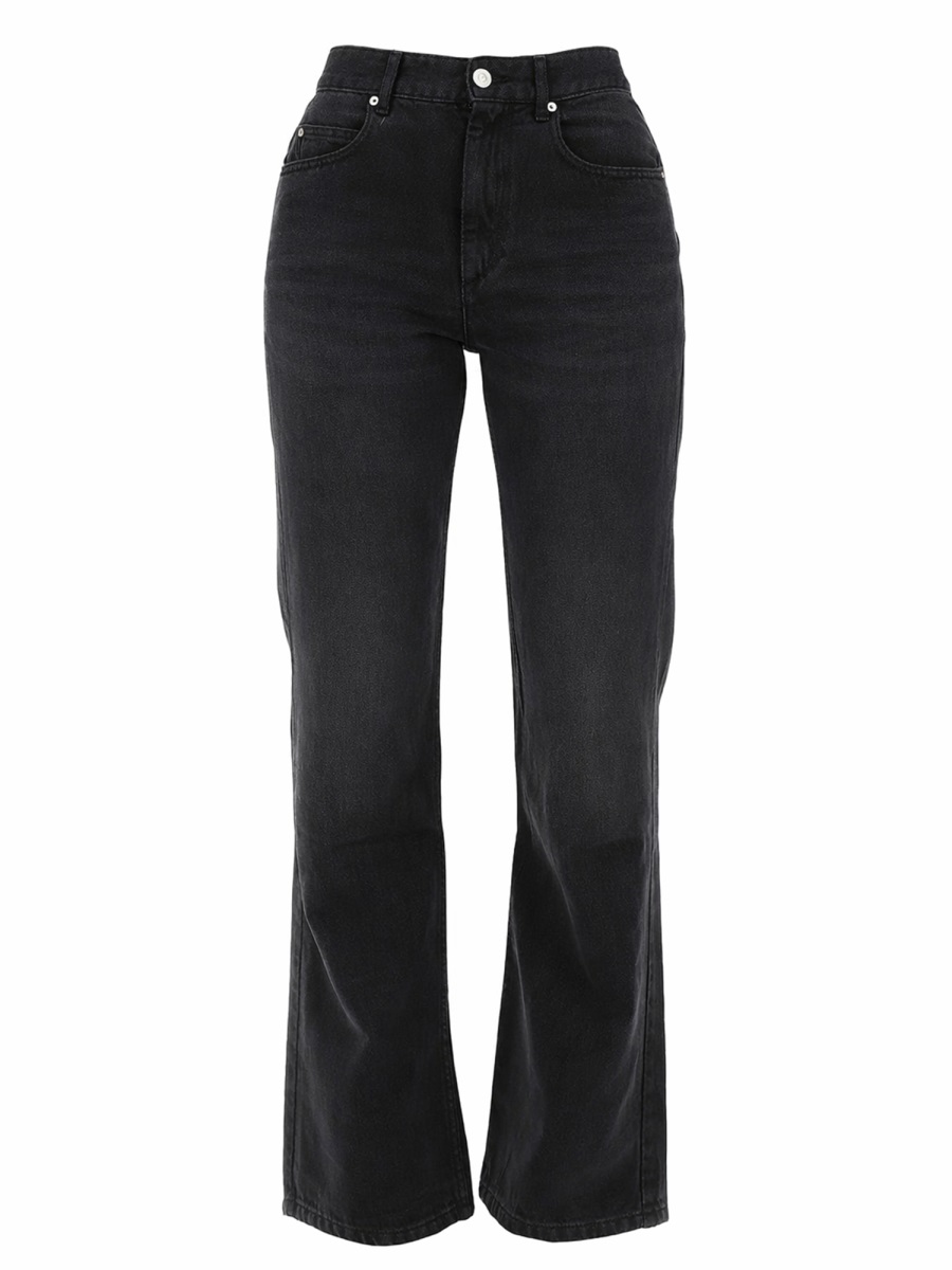 Isabel Marant Washed Black Belvira Lyocell-Blend Jeans Zwart