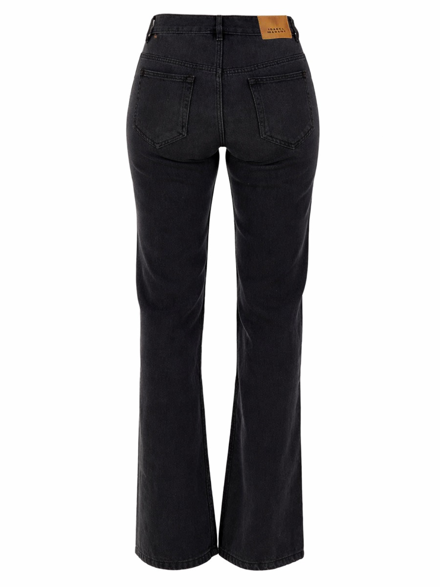 Isabel Marant Washed Black Belvira Lyocell-Blend Jeans Zwart