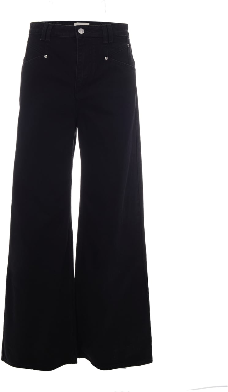 Isabel Marant Trousers Faded Black Donkergrijs