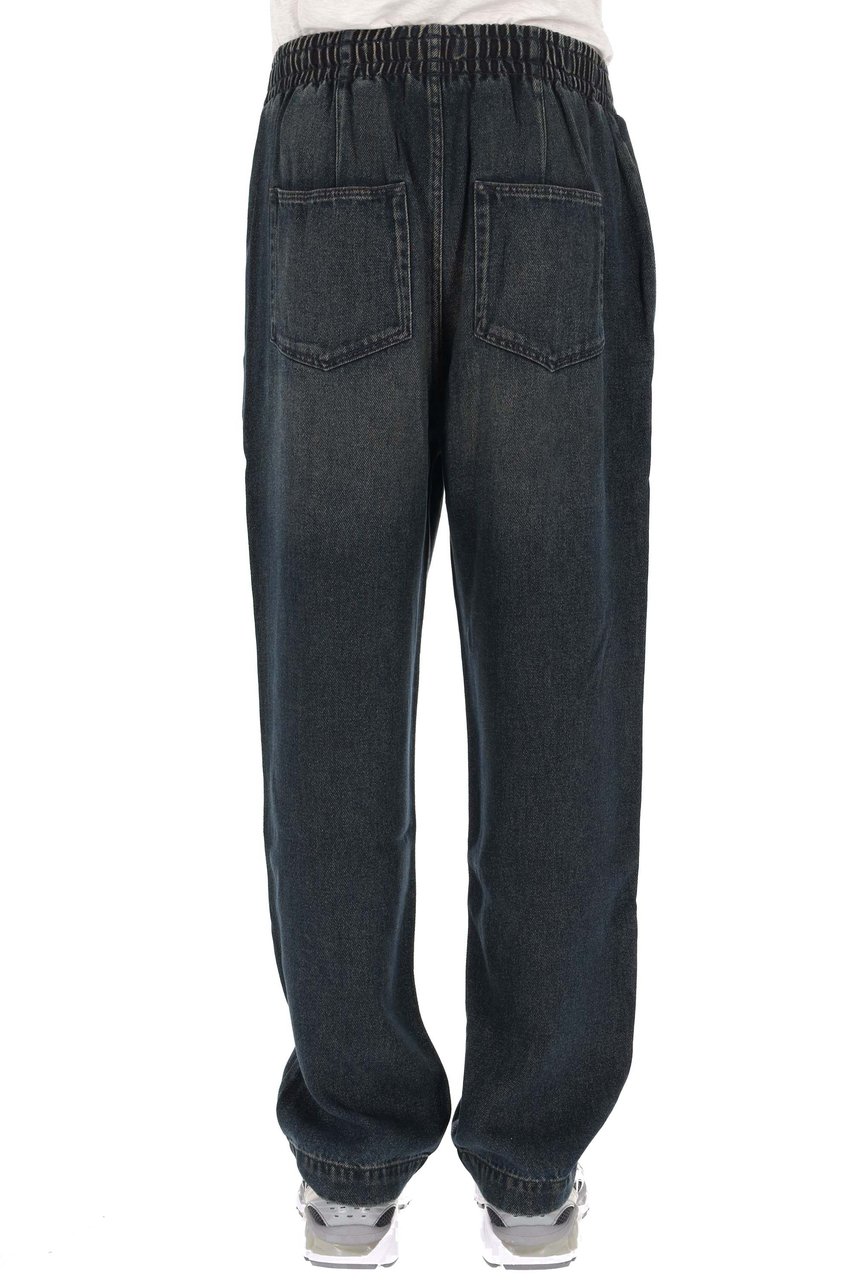 Isabel Marant Timeo Sandblasted Elasticated Waist Jeans Zwart