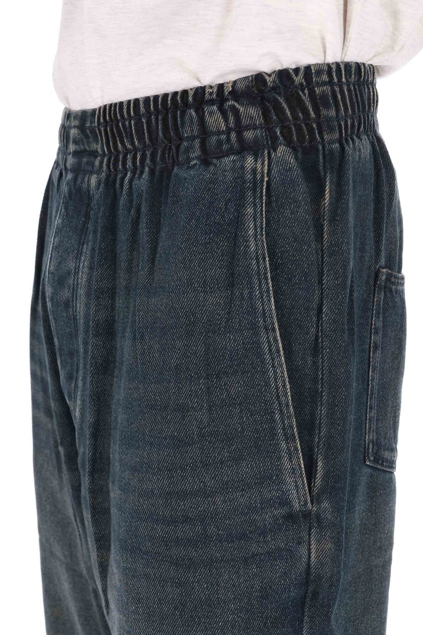 Isabel Marant Timeo Sandblasted Elasticated Waist Jeans Zwart