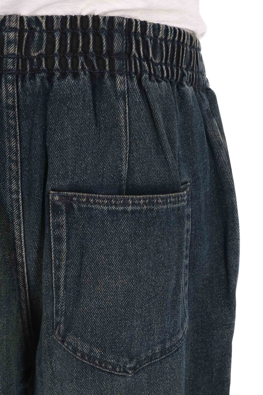 Isabel Marant Timeo Sandblasted Elasticated Waist Jeans Zwart