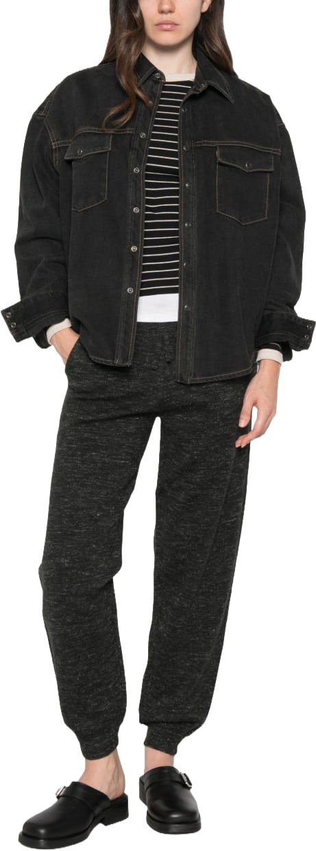 Isabel Marant Trousers Black Donkergrijs