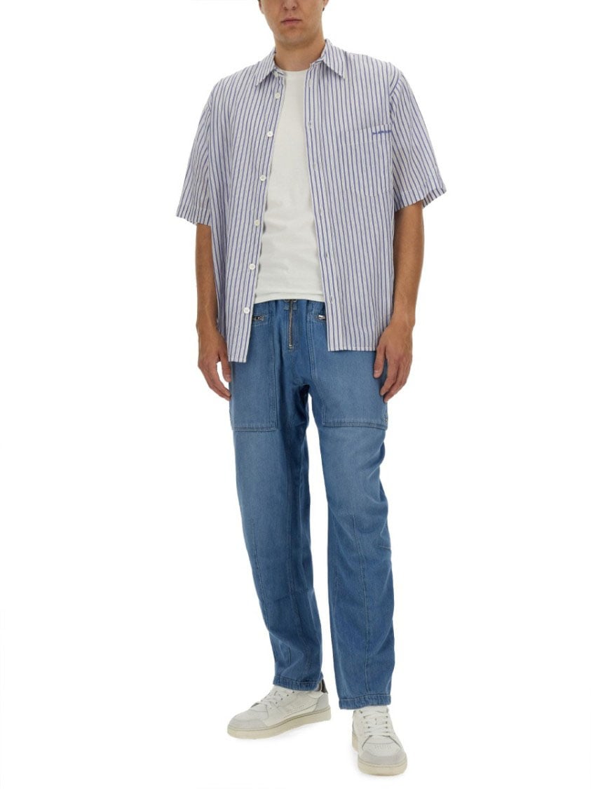Isabel Marant Blue Cotton Pants Blauw