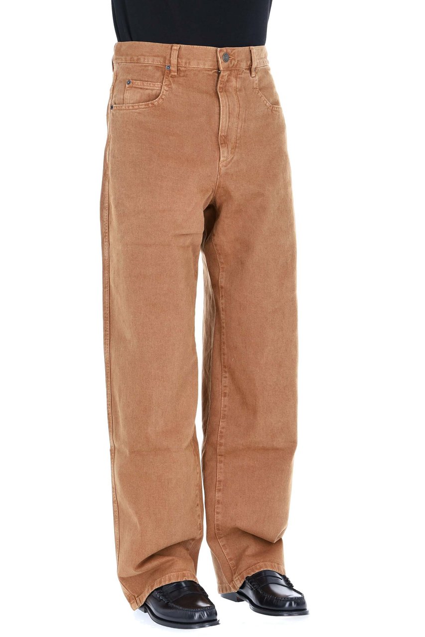 Isabel Marant Jameson Overfit Twill 5-Pocket Trousers Bruin
