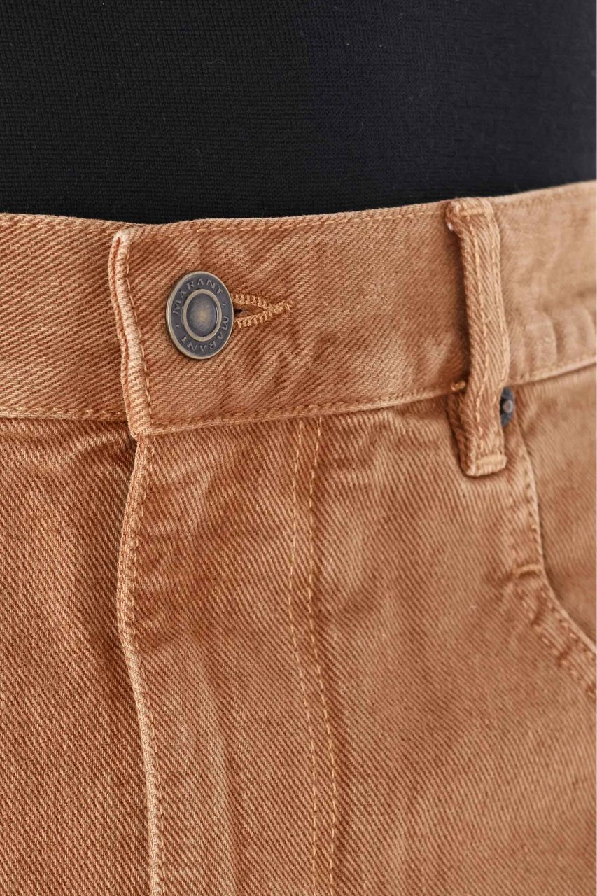Isabel Marant Jameson Overfit Twill 5-Pocket Trousers Bruin