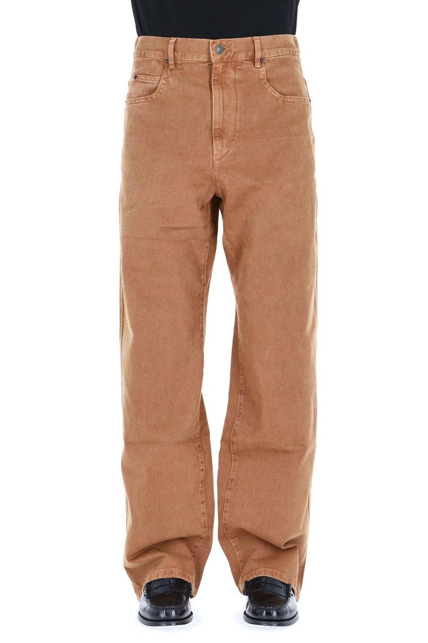 Isabel Marant Jameson Overfit Twill 5-Pocket Trousers Bruin