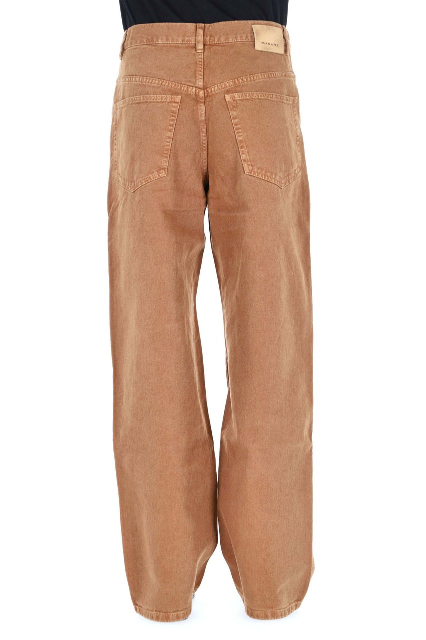Isabel Marant Jameson Overfit Twill 5-Pocket Trousers Bruin