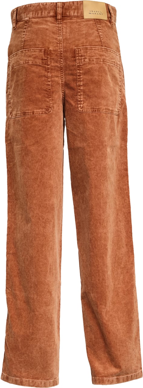 Isabel Marant Pantaloni Onyta In Velluto A Coste Lavato Rood