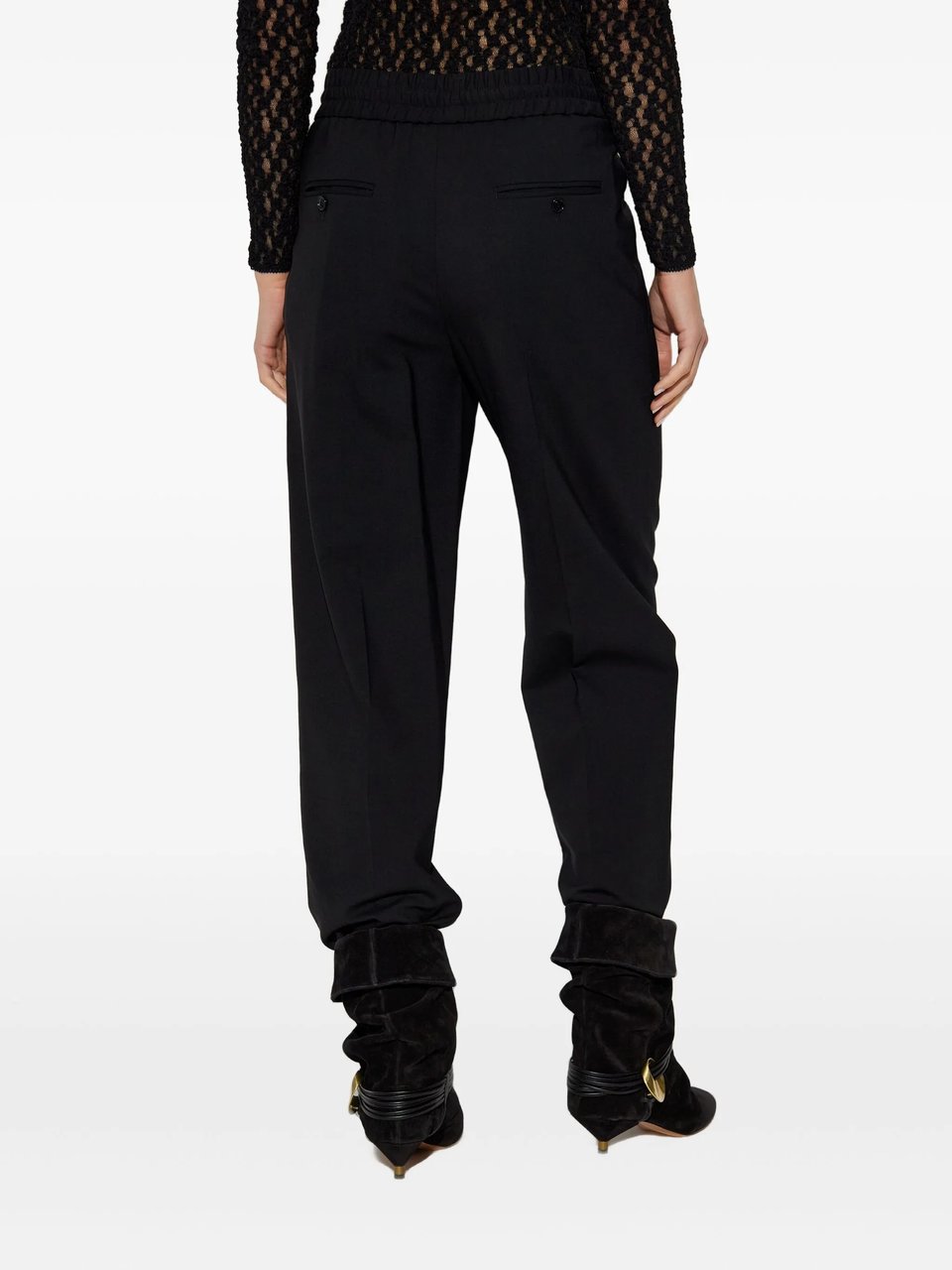 Isabel Marant Black Loretta Relaxed Tapered Pants Zwart