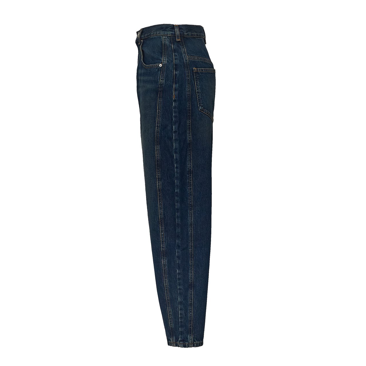Isabel Marant Timeless Relaxed Barrel-Cut Denim Pants Blauw