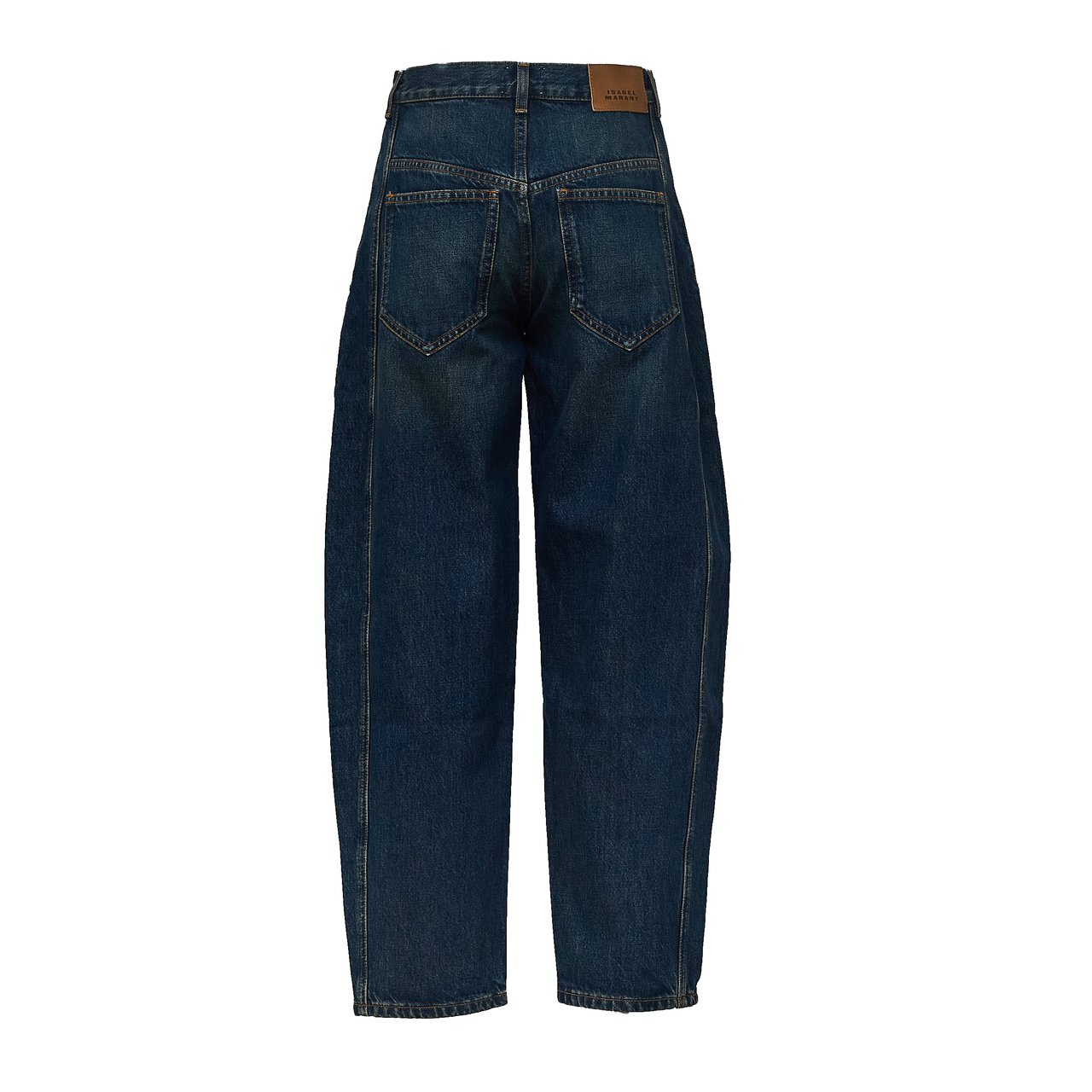 Isabel Marant Timeless Relaxed Barrel-Cut Denim Pants Blauw