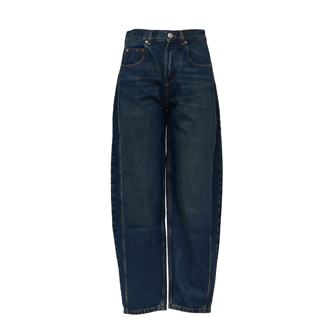 Isabel Marant Timeless Relaxed Barrel-Cut Denim Pants Blauw