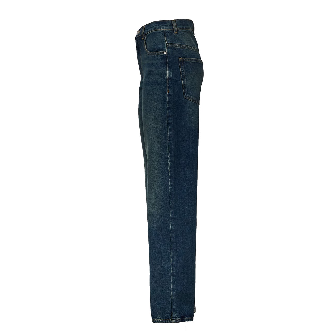 Isabel Marant Dromie Denim Pants with Straight Cut and Classic 5-Pocket Design Blauw