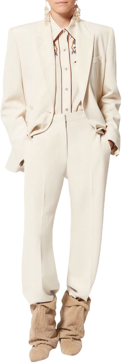 Isabel Marant Trousers Ecru Wit