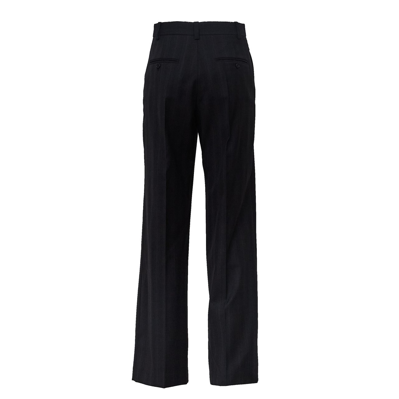 Isabel Marant Pleated Virgin Wool Trousers With Tapered Silhouette And Silver Buckle Detail Zwart