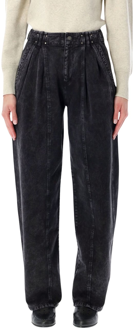 Isabel Marant Isabel Marant Ireme workwear denim trousers Zwart
