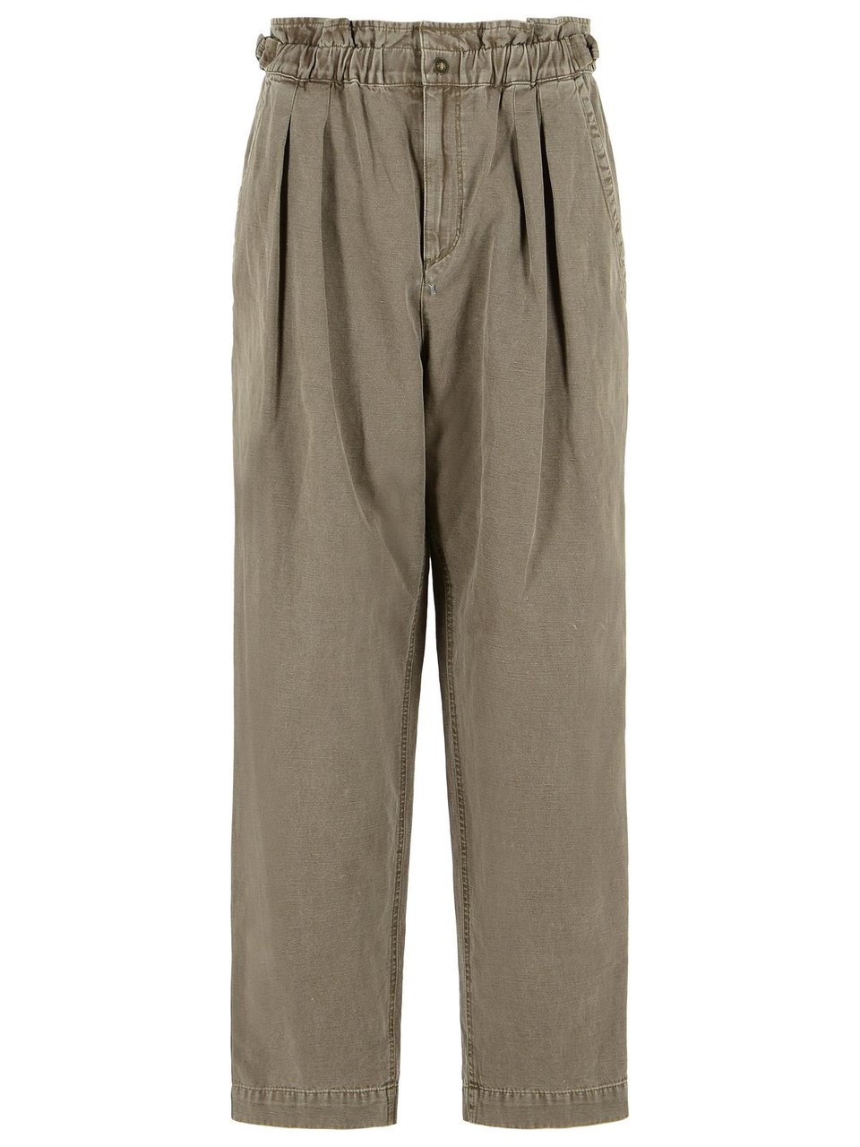 Isabel Marant 'Neriah' Brown Cotton And Linen Pants Bruin