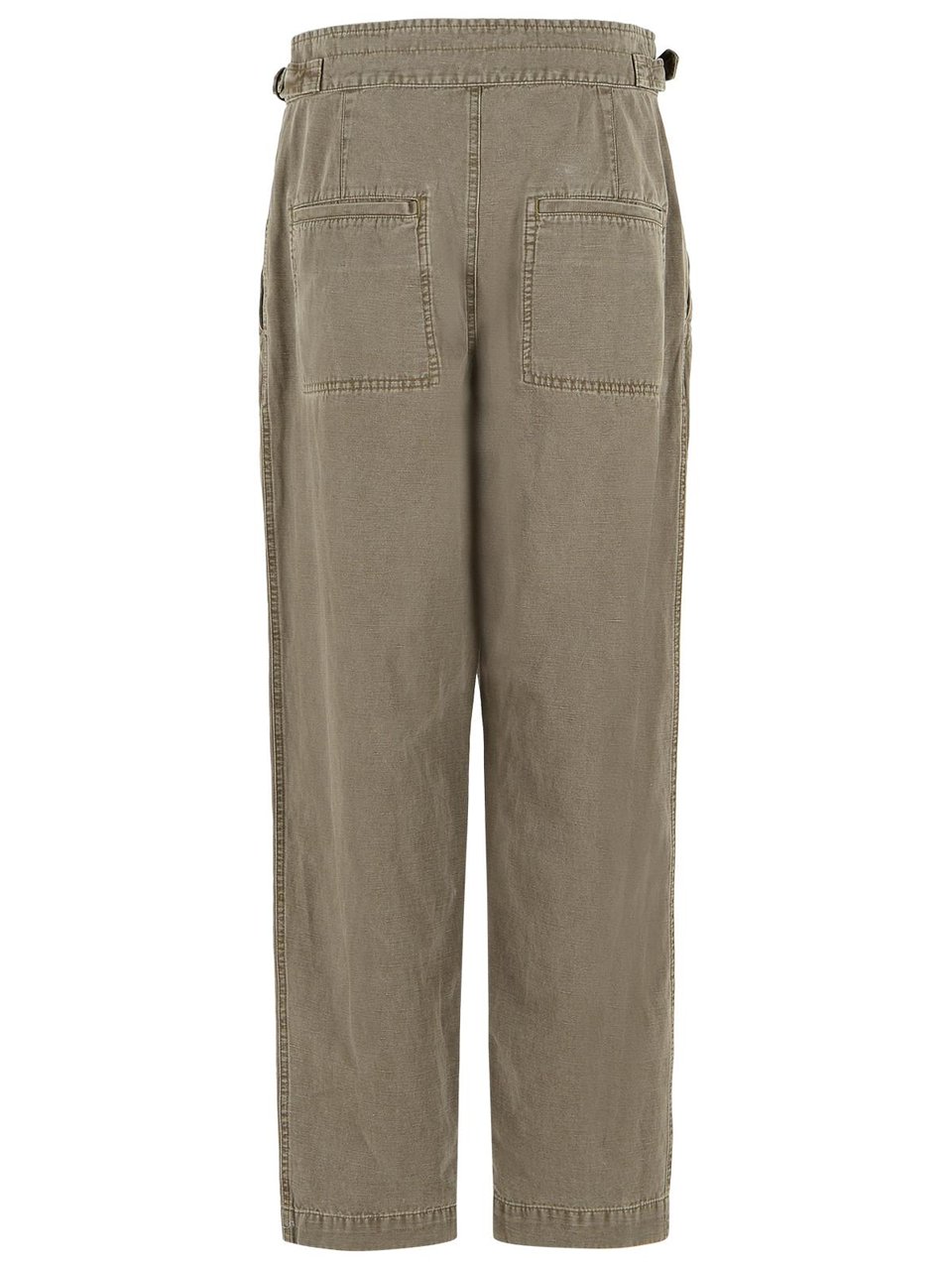Isabel Marant 'Neriah' Brown Cotton And Linen Pants Bruin