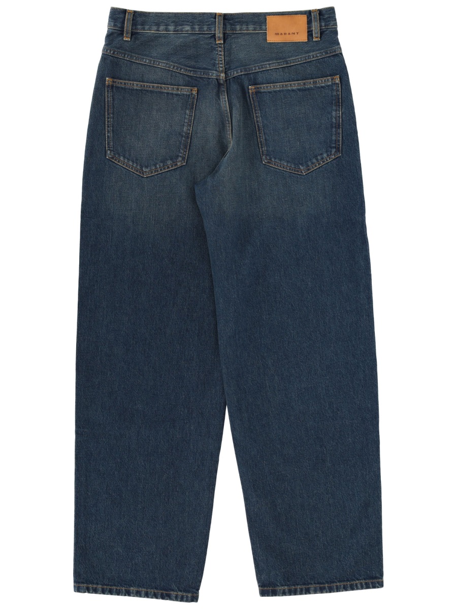 Isabel Marant Jorjey Denim Wide-Leg Jeans Grijs