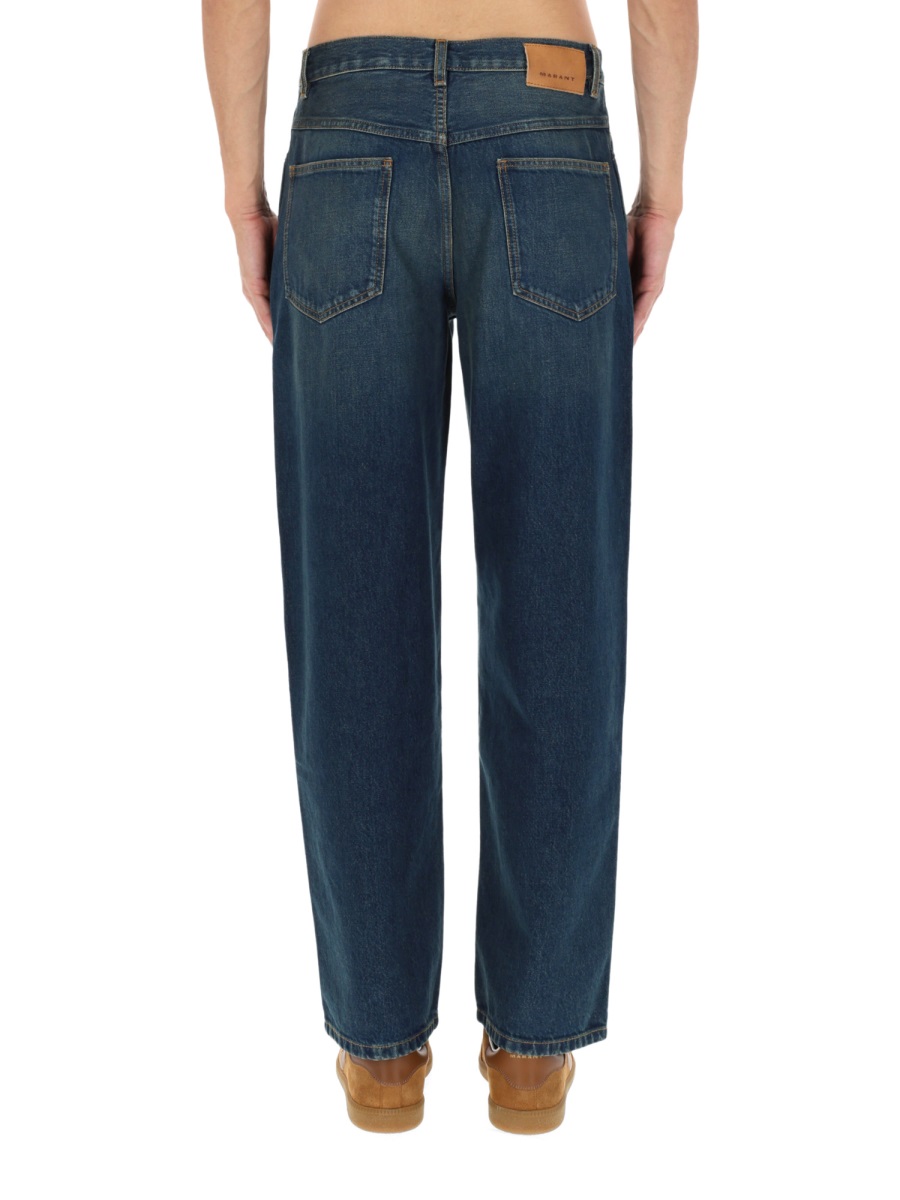 Isabel Marant Jorjey Denim Wide-Leg Jeans Grijs