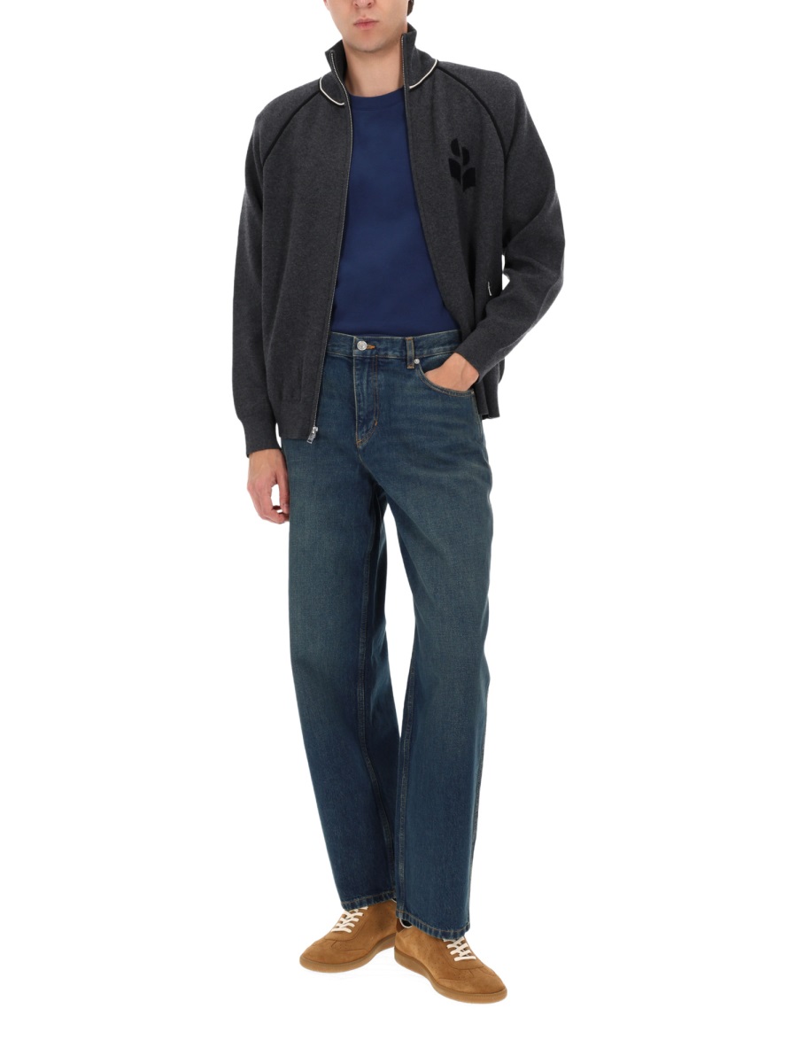 Isabel Marant Jorjey Denim Wide-Leg Jeans Grijs