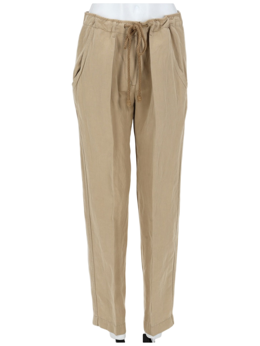 Isabel Marant Sharony Tapered Leg Cuffed Hem Trousers Pants Neutraal