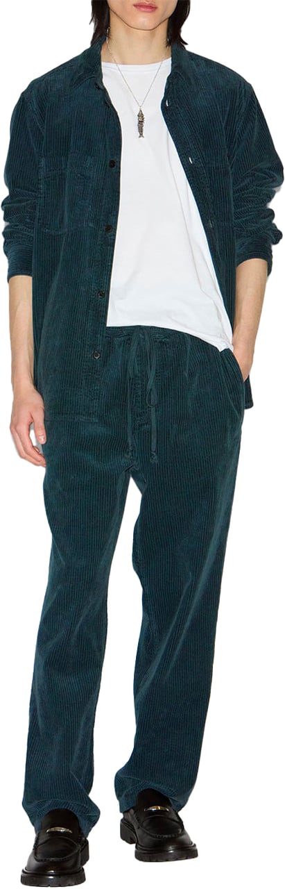 Isabel Marant pantalon nirlen en velours cotele Blauw
