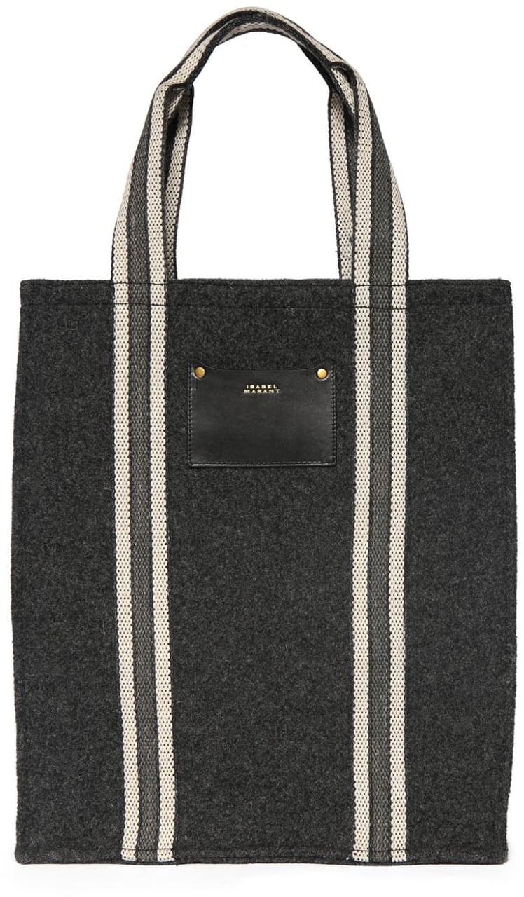 Isabel Marant Aruba Puebla Logo Patch Tote Bag Grijs
